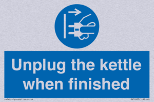 Unplug the kettle when finished